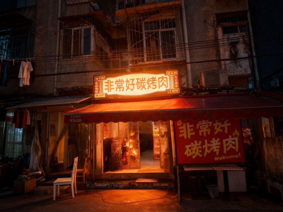 门店夜景